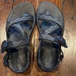 Chaco Black and White Strapped Sandals